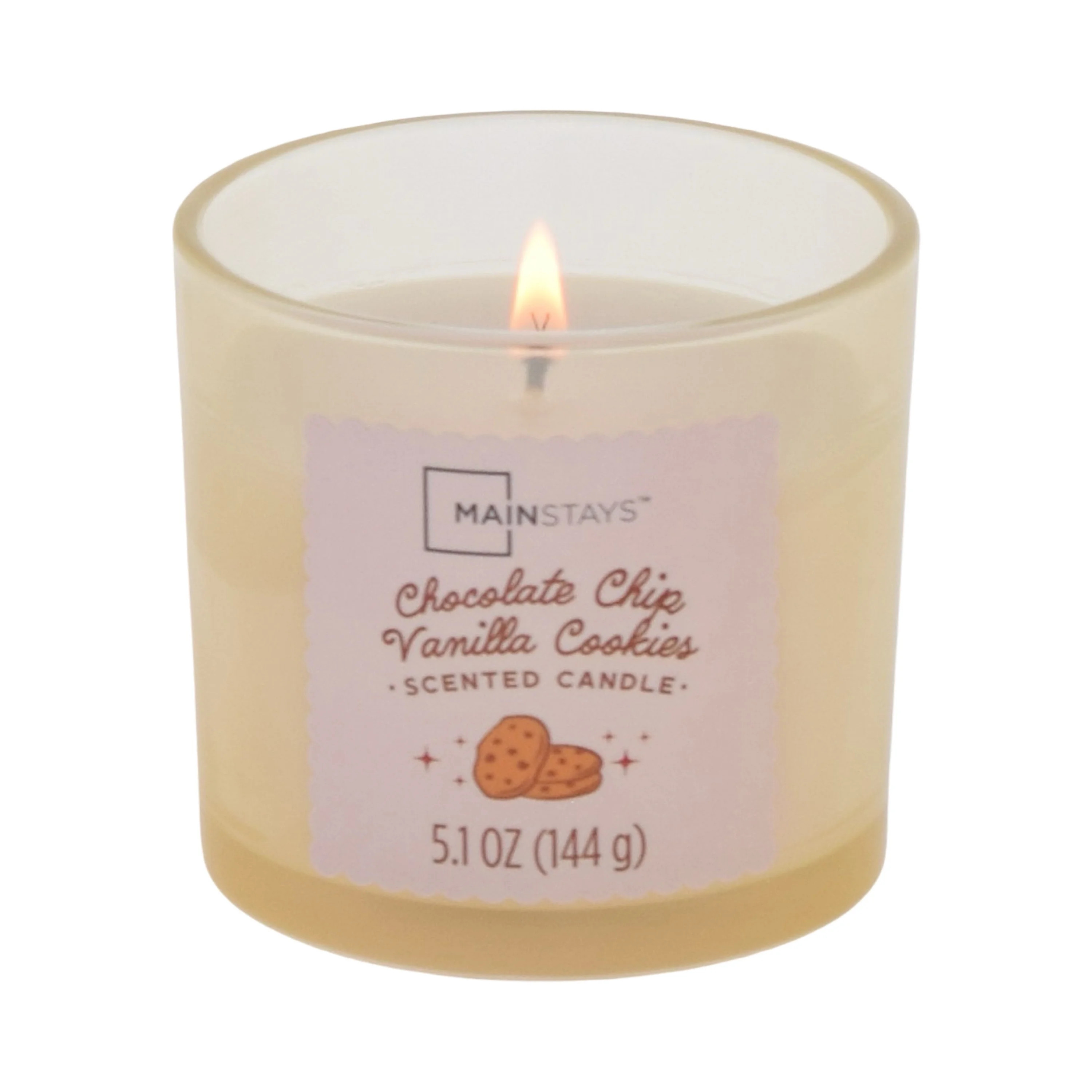 Mainstays 1-Wick Oven Scene Scented Jar Candle, Chocolate Chip Vanilla Cookies, 5.1oz. | Walmart (US)