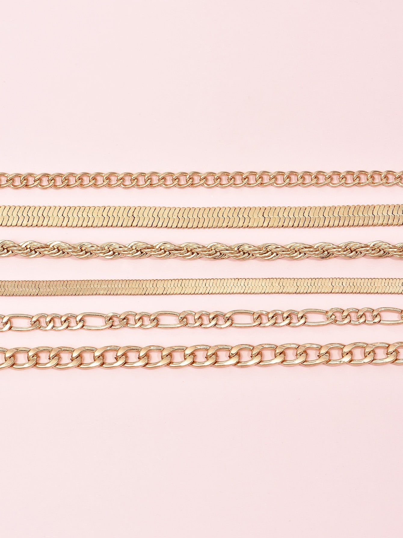 6pcs Simple Chain Bracelet | SHEIN