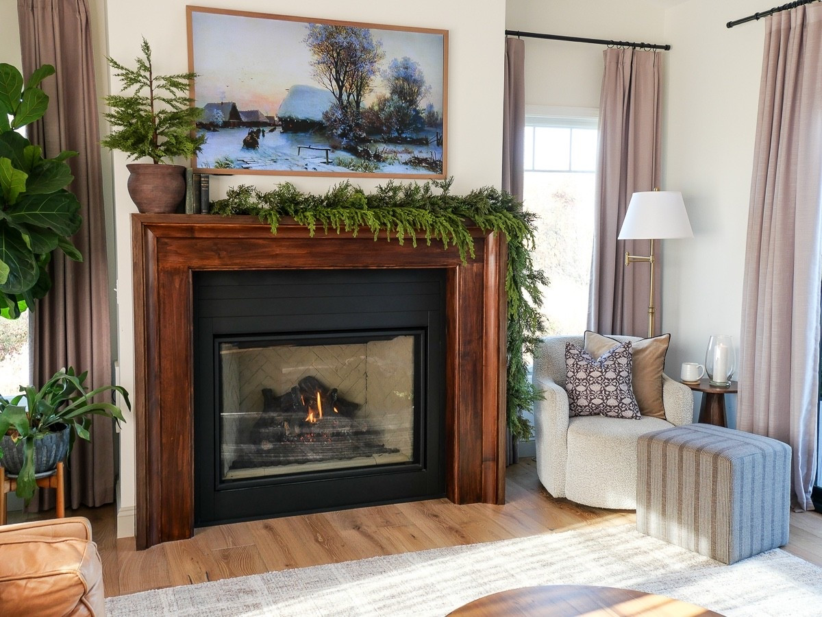 Cozy winter decor is made easy with art tv, patterned pillows and the best garland  

#LTKHome #LTKSeasonal #LTKFindsUnder100