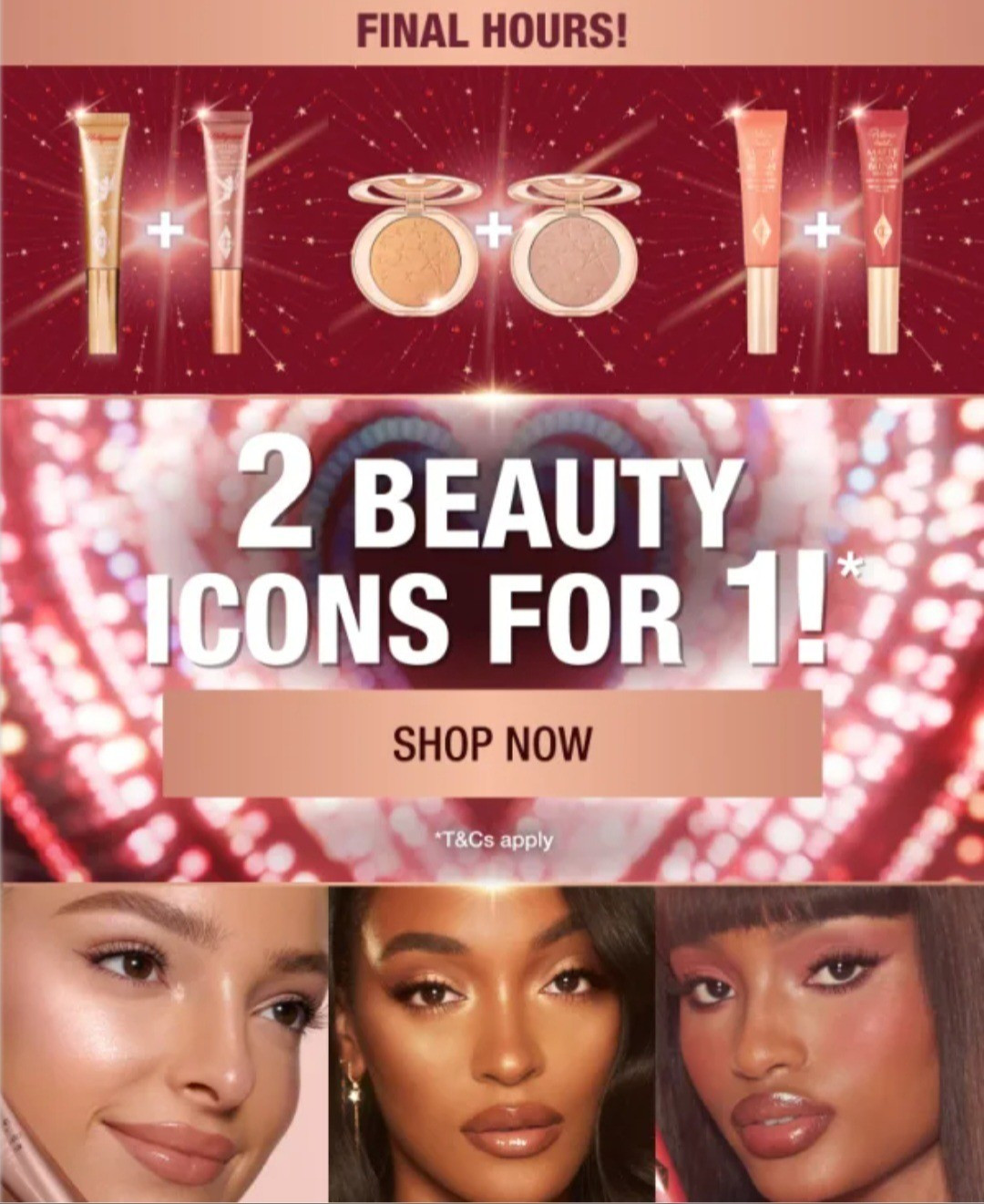 Charlotte tilbury is having B1G1 (two for the price of one). My favorites are the flawless finish powder, beauty light wands and highlighter.

#LTKSaleAlert #LTKBeauty #LTKCyberWeek