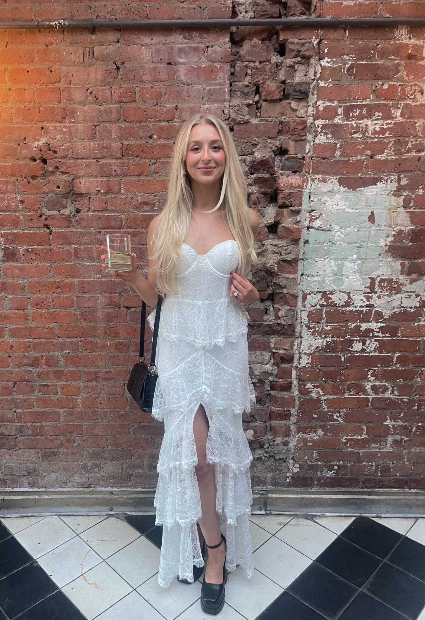 What I wore to a black tie wedding in New York - wearing a size small! I also wore this last year for my wedding rehersal dinner 🤍 

Revolve wedding guest dress, NYC outfit, white dress, bridal dress, lace detail, tiered maxi dress

#LTKstyletip #LTKwedding #LTKtravel