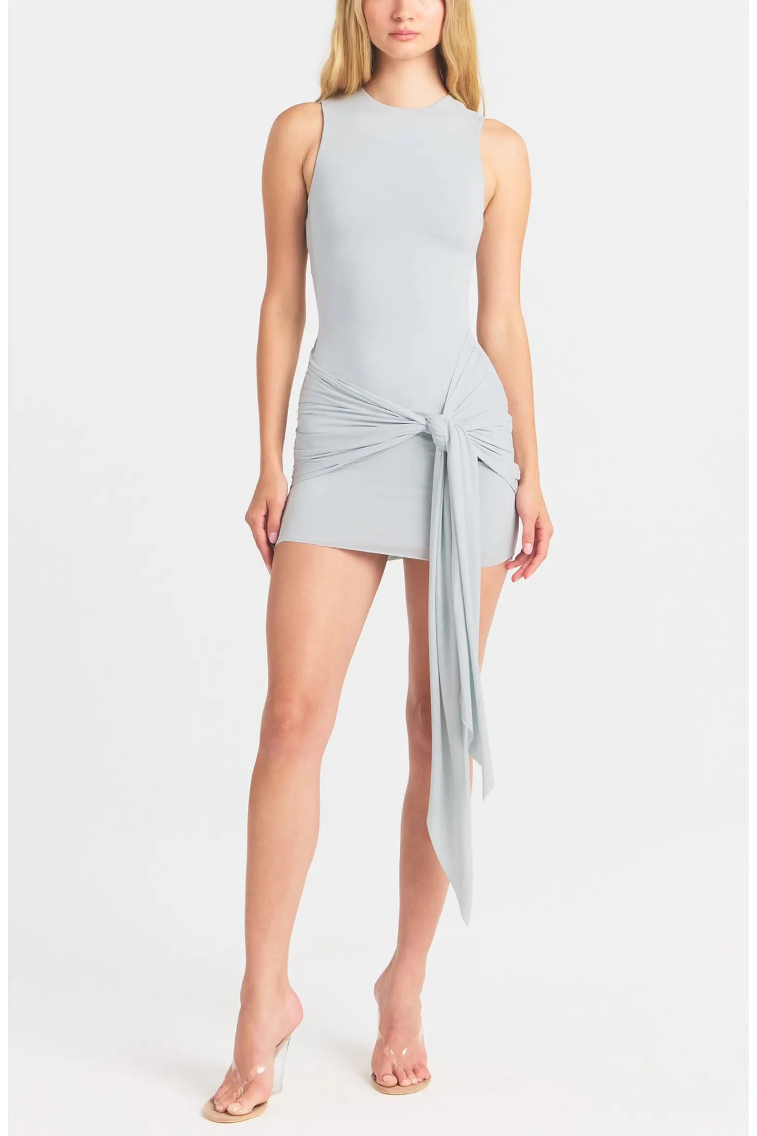 SKIMS Cupro Jersey Wrap Minidress (Women) | Nordstrom | Nordstrom