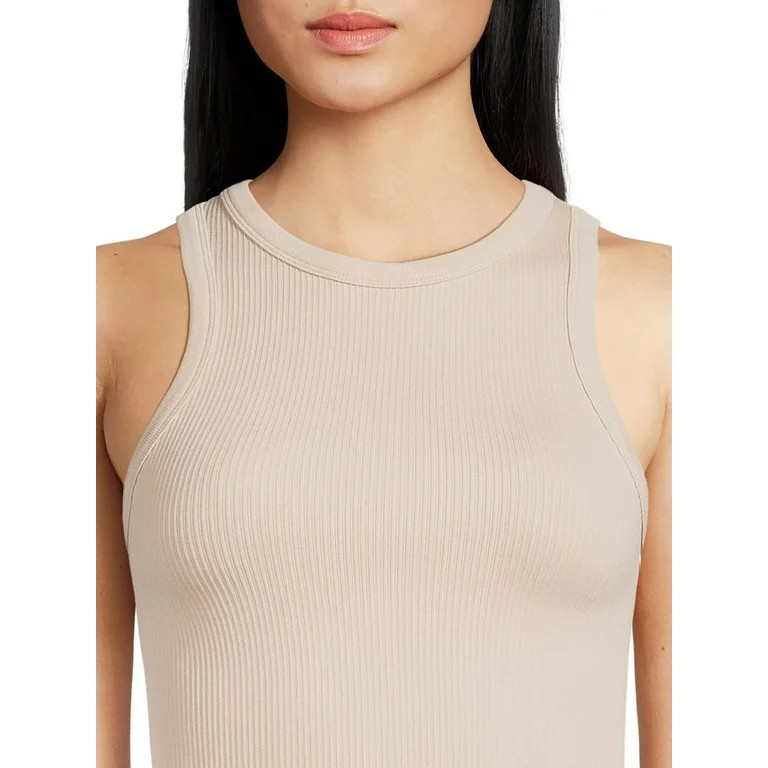 No Boundaries Seamless High Neck Tank Top, Women’s and Women’s Plus | Walmart (US)