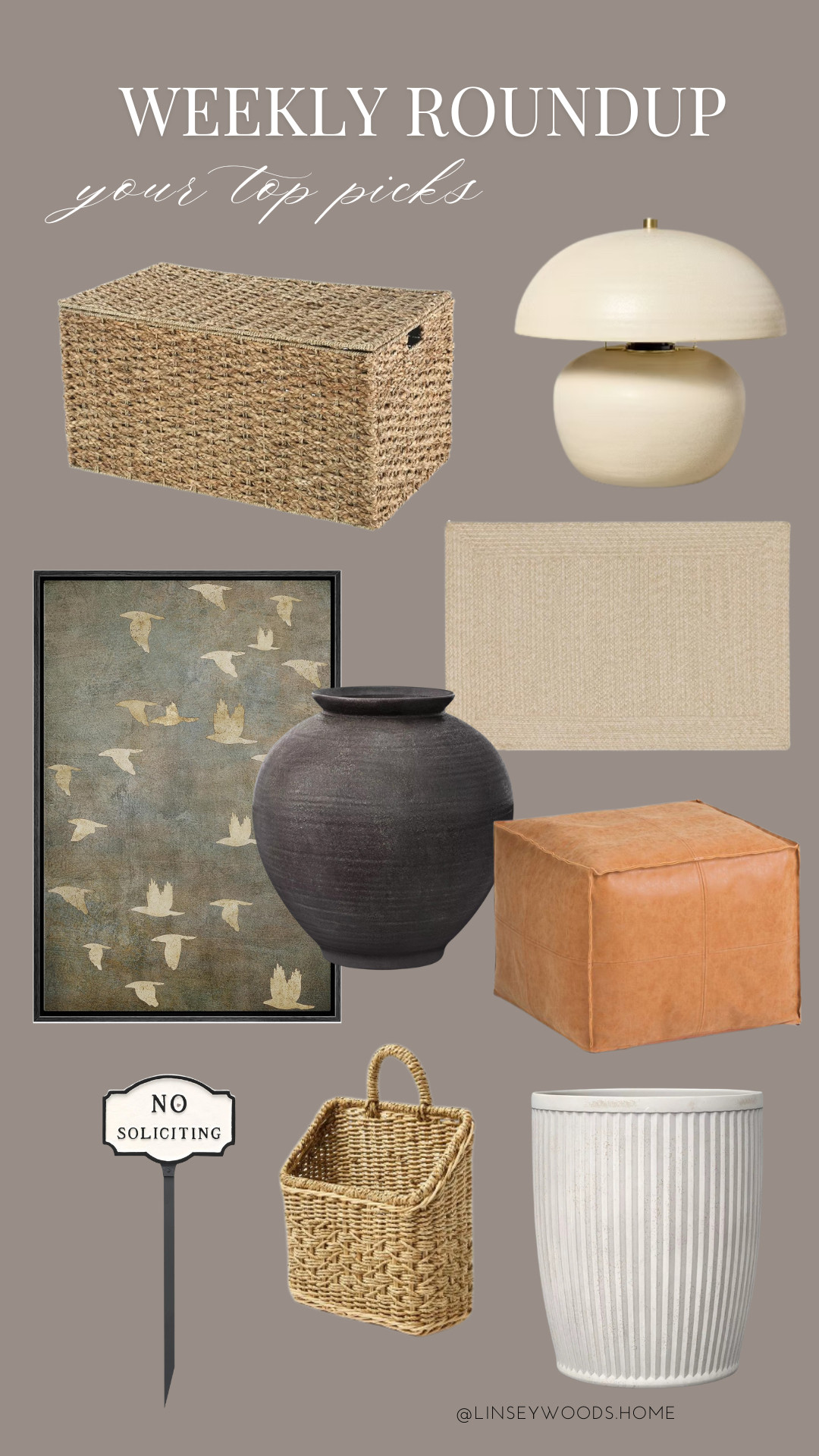 Follower favorites in home decor from last week!

Walmart woven storage basket, front door basket, leather pouf, pottery barn art, vases  

 #LTKHome