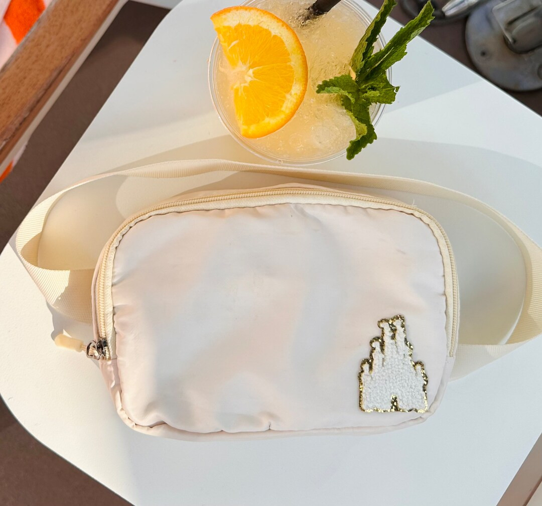 Theme Disney Fanny Pack With Castle Patch, Theme Disney Belt Bag, Crossbody Disney Bag, Travel Ba... | Etsy (US)