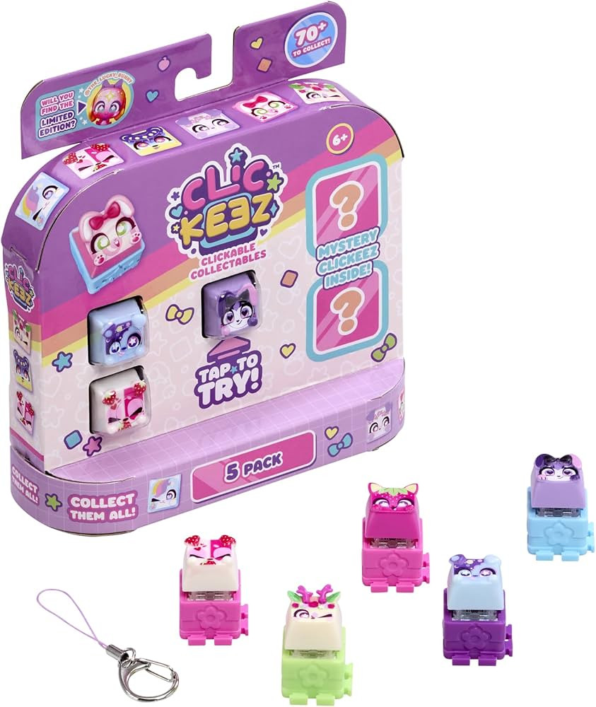 Multipack | Includes 5 Clickable Keyboard Collectibles! | 70 Characters to Find, Cute Themes & Ra... | Amazon (US)
