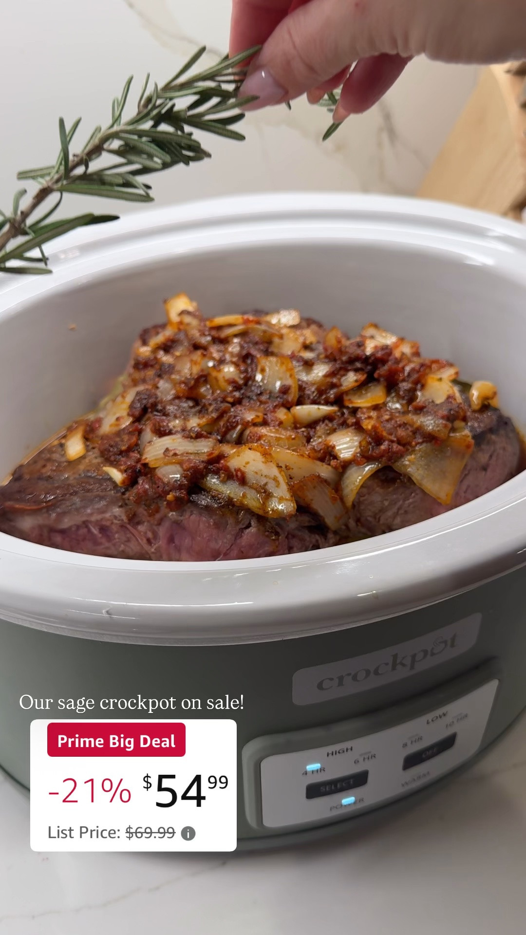 Our sage crockpot is currently 20% off for Amazon Prime Big Deal Days Days! We use this all the time, especially for cozy meals in the fall & winter! #LTKsalealert