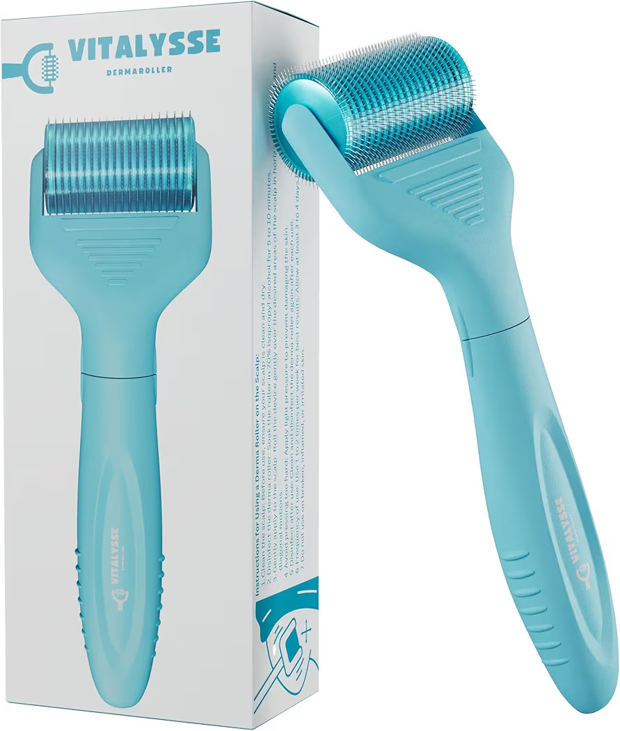 Scalp Derma Roller – 0.25mm Microneedling Tool for Hair & Scalp – 1200 Titanium Needles, Repl... | Amazon (US)