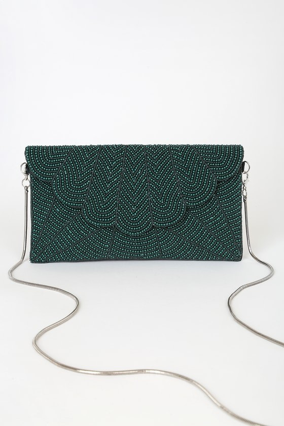Junipero Emerald Green Beaded Clutch | Lulus