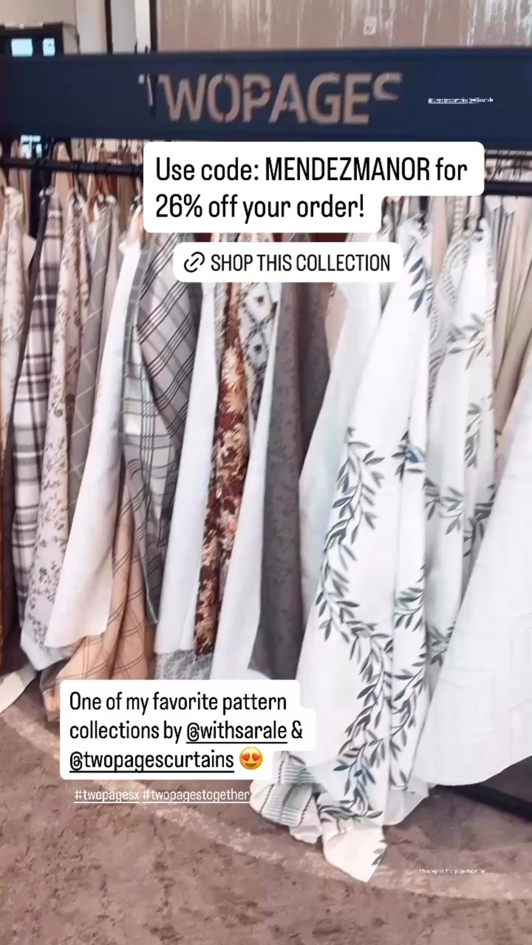 Loved seeing these beautiful Two Pages Curtains patterns in person! This collection by Sara Le is one of my favorites! 

Don’t be afraid to add a little pattern to your home! 

Use code: MENDEZMANOR for 26% off your Two Pages Curtains order. 

#LTKHome #LTKFamily #LTKStyleTip