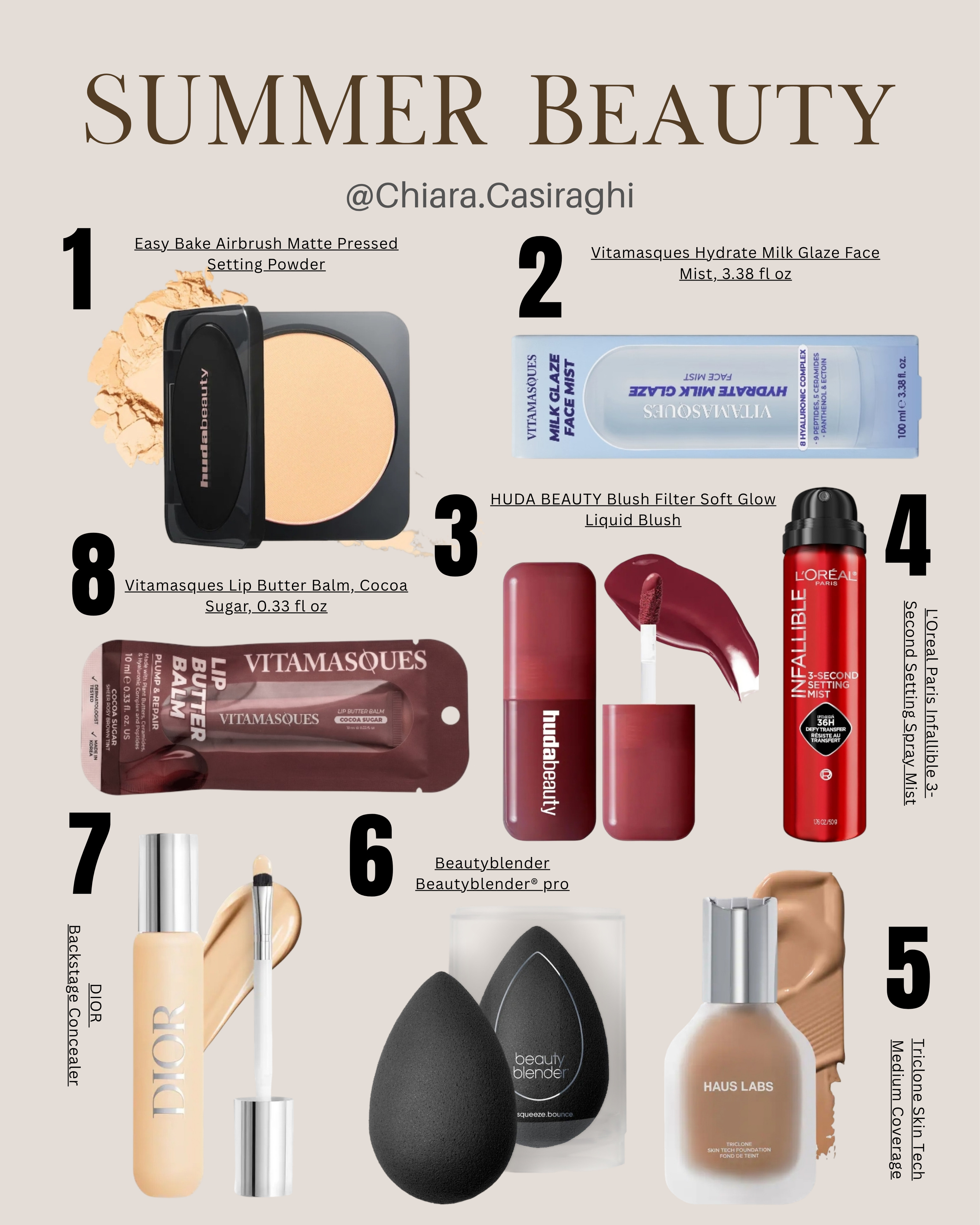 Refresh your summer beauty routine with these lightweight, glowing essentials. Perfect for hot days and sunny weather, these favorites will keep your look flawless and fresh all season long. Save this post and click the link in bio to shop the look! #SummerBeauty #GlowySkin #SummerEssentials 

 #LTKselfcare #LTKSaleAlert #LTKBeauty