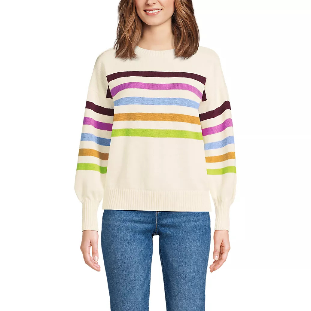 Women's Drifter Jersey Crewneck Sweater | Lands' End (US)