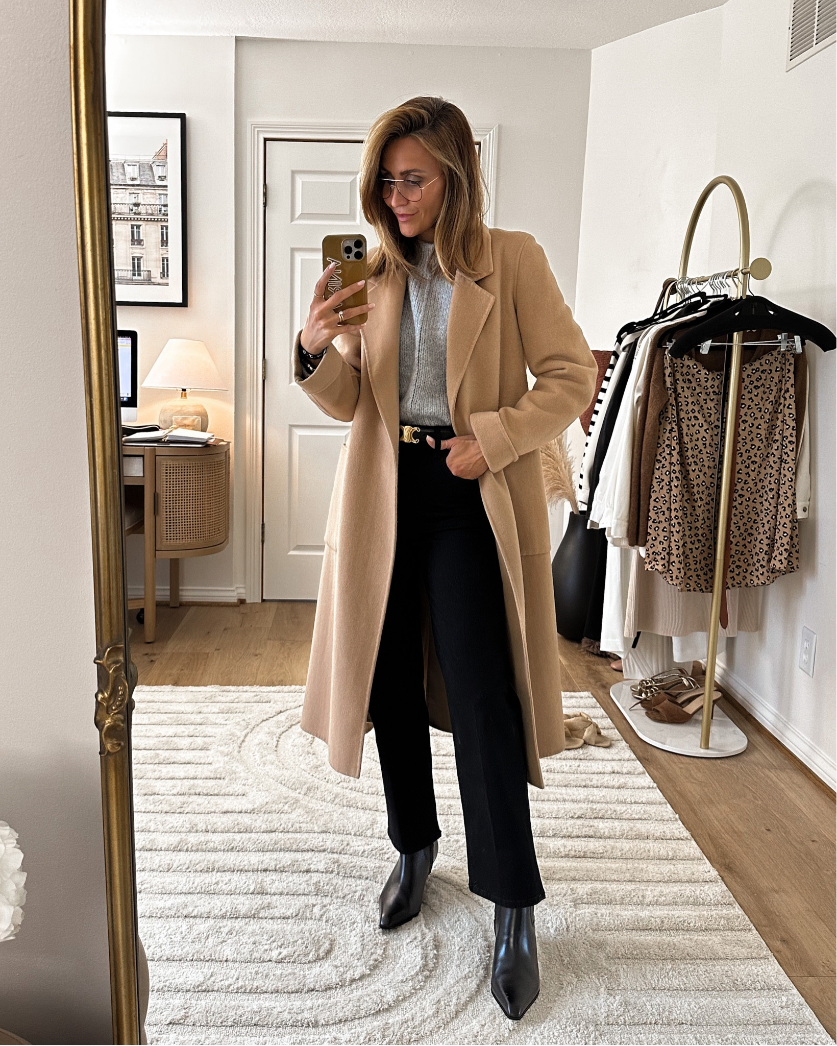 Nsale Anine boot styled with mother jeans (avaible in a couple of sizes only, tts) and top shop great sweater, tts. Reiss coat sold out linking a great option for this camel coat. 

#LTKstyletip #LTKshoecrush #LTKxNSale