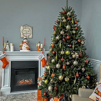 National Tree Company Pre-Lit Artificial Full Christmas Tree, Green, Dunhill Fir, Multicolor Ligh... | Amazon (US)