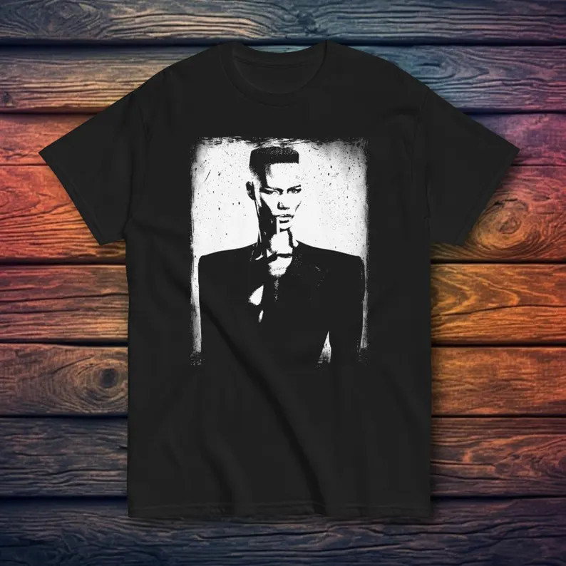 Grace Jones T-shirt - Bold Monochrome Print - Etsy UK | Etsy (Global)