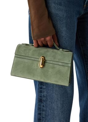 Symmetry suede clutch bag - SAVETTE | 24S US