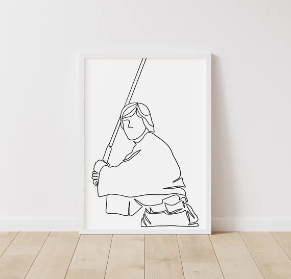 Star Wars Print: Luke Skywalker  Star Wars Line Art  Instant | Etsy | Etsy (US)