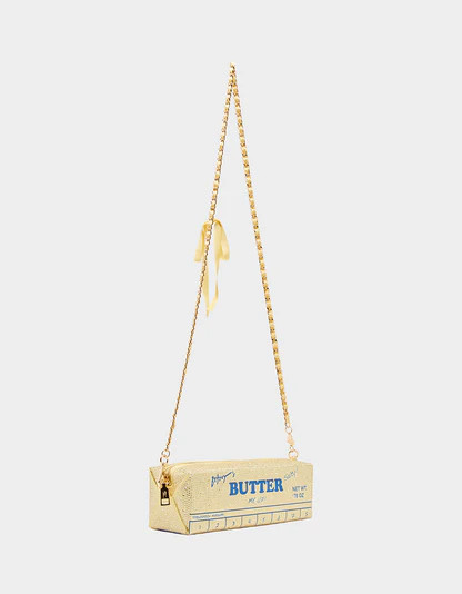 KITSCH SPREAD IT ON YELLOW | Butter Stick Crossbody Handbag | Betsey Johnson