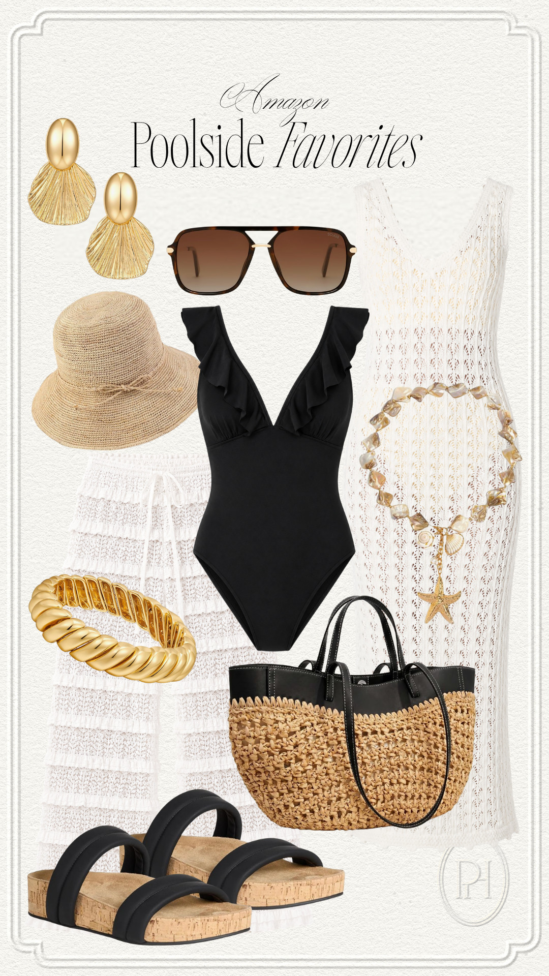 Poolside looks from Amazon!

Amazon fashion, summer fashion, summer outfit, summer looks, summer style, beach looks, beach day, beach outfit, black swimsuit, one piece swimsuit, bathing suit, sunglasses, gold earrings, gold bangle bracelet, seashell necklace, beach jewelry, resort wear, vacation looks, vacation outfit, straw sunhat, summer handbag, bucket hat, white coverup, beach coverup, swim dress, swim coverup, beach pants, coverup pants, straw handbag, black and white look 

 #LTKootd #LTKSwim #LTKTravel