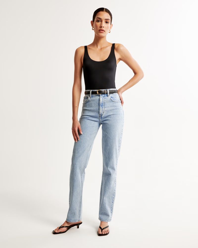 Women's Ultra High Rise 90s Straight Jean | Women's Bottoms | Abercrombie.com | Abercrombie & Fitch (US)