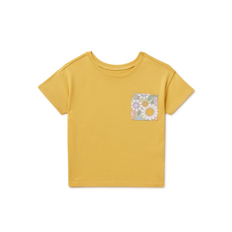 Garanimals Toddler Girls Short Sleeve Pocket Tee, Sizes 12 Months-5T | Walmart (US)