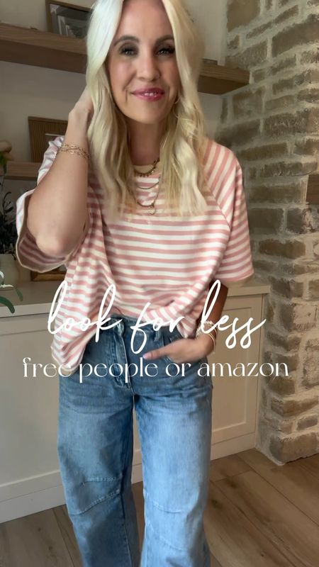 Amazon look for less short sleeve sweatshirt, size M (definitely oversized!) comes in several colors and it’s only $16 when you clip the coupon (limited quantities) my jeans are also amazon!! Size small! Have become my favorite pair of jeans! This would be a great lightweight sweatshirt to wear for spring 

#LTKstyletip #LTKsalealert #LTKfindsunder50