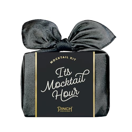Pinch Provisions Black Mocktail Kit, 11 Zero-Proof Essentials for Non-Alcoholic Drinks, Pre-Wrapped Gift Box Furoshiki-Style, Perfect for Parties, Birthdays, or A Fun Night in (It's Mocktail Hour) | Amazon (US)