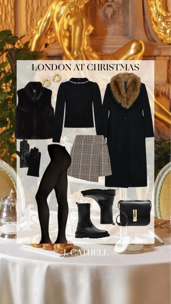 I’ve been dreaming of taking my oldest daughter to London since before she was even one. I actually planned this trip for her first birthday — but life had other plans when I shockingly found out I was pregnant with #2! So this adventure has been 13 years in the making, and it’s finally happening this Christmas. 🎄

London is my favorite city in the world — I’ve been visiting since I was 15 — and it’s become a tradition to go either with my sister or for one-on-one time with each of my girls. Two years ago I took my middle daughter, and next time it’ll be my youngest’s turn.

This wardrobe is an almost exact replica of what I’ll be wearing every day — chic layers that balance warmth, comfort, and that polished festive feel. The fur vest adds an extra layer of warmth without bulk, while each top has been intentionally chosen to look beautiful indoors, where you’re often taking photos in stunning settings like Daphne’s, Sketch, or Claridge’s tea room. I wanted pieces with texture, shine, or feminine detail — think soft metallic knits, bow-tie blouses, and subtle shimmer — so you still feel festive once the coat comes off.

We have a 3PM reservation at Daphne’s this year, the perfect time for photos and a late afternoon show after. If we can stay awake, there will definitely be dinner after, too. 😅 London just fills me up — the lights, the energy, the timelessness — there’s truly no better feeling. 🇬🇧✨

#LondonAtChristmas #LondonTravel #HolidayStyle #LondonOutfits #TravelWithKids #MotherDaughterTrip #JCInsider #FestiveFashion #WhatToWearInLondon #LondonStyle

#LTKStyleTip #LTKOver40 #LTKTravel