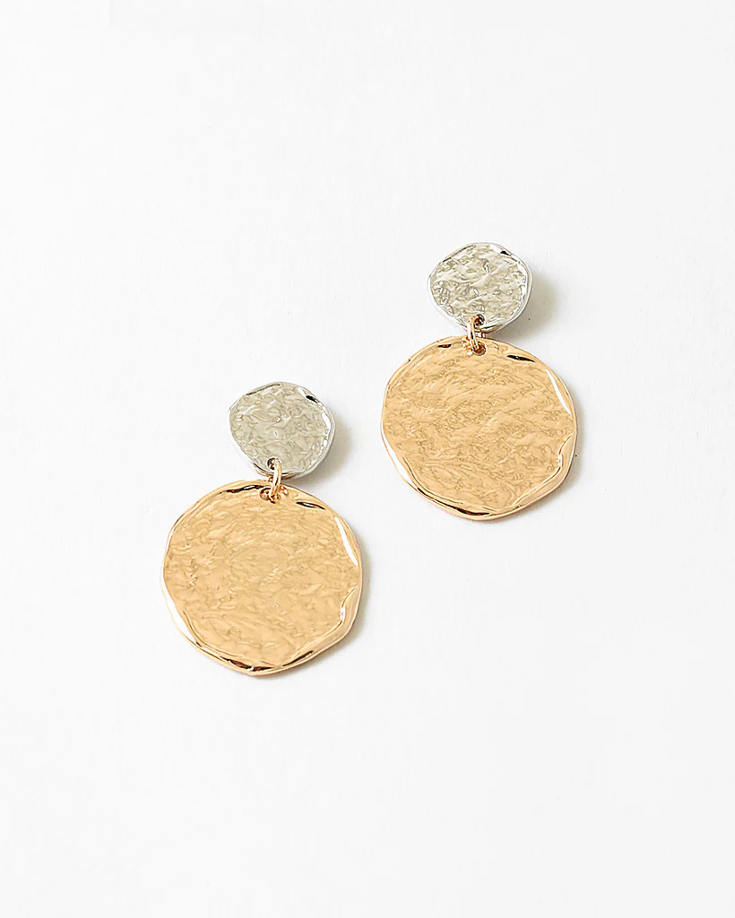Mixed Metal Coin Earrings | Erin McDermott Jewelry
