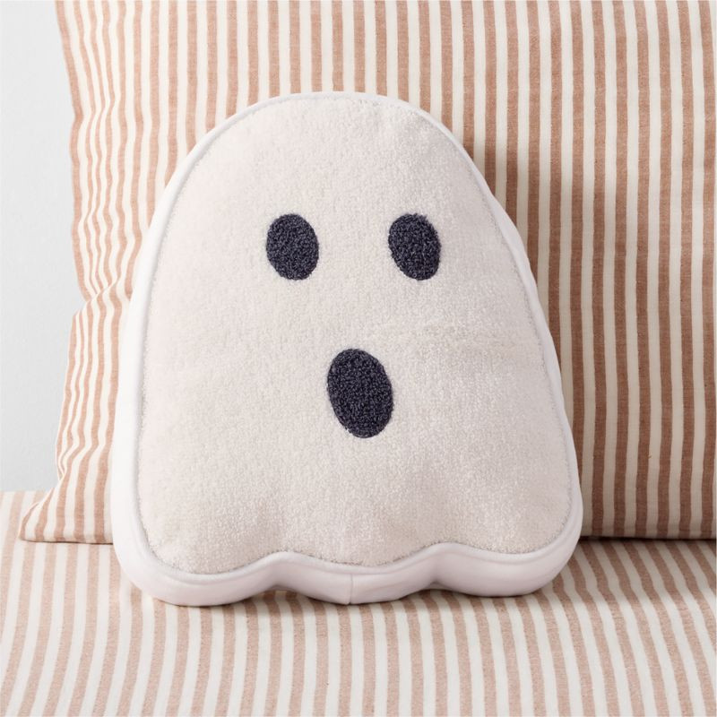 Halloween Ghost Shaped Kids Throw Pillow + Reviews | Crate & Kids | Crate & Barrel