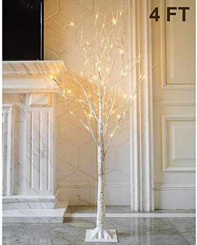 Twinkle Star Lighted Birch Tree 4 Feet 48 LED for Home Wedding Festival Party Christmas Decoratio... | Amazon (US)