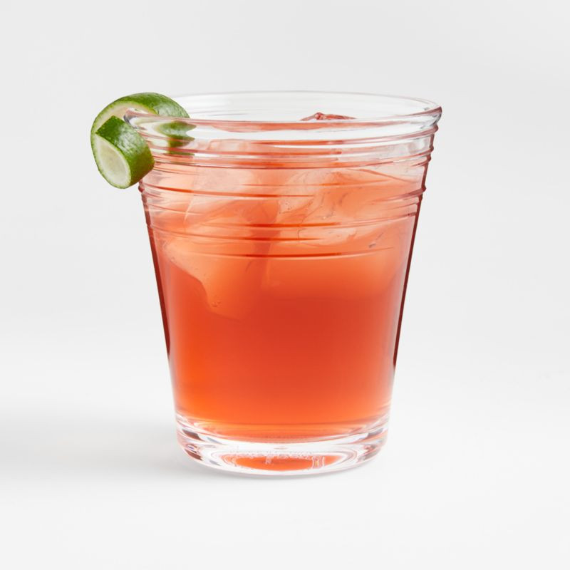 Swirl Acrylic Double Old-Fashioned Glass + Reviews | Crate & Barrel | Crate & Barrel