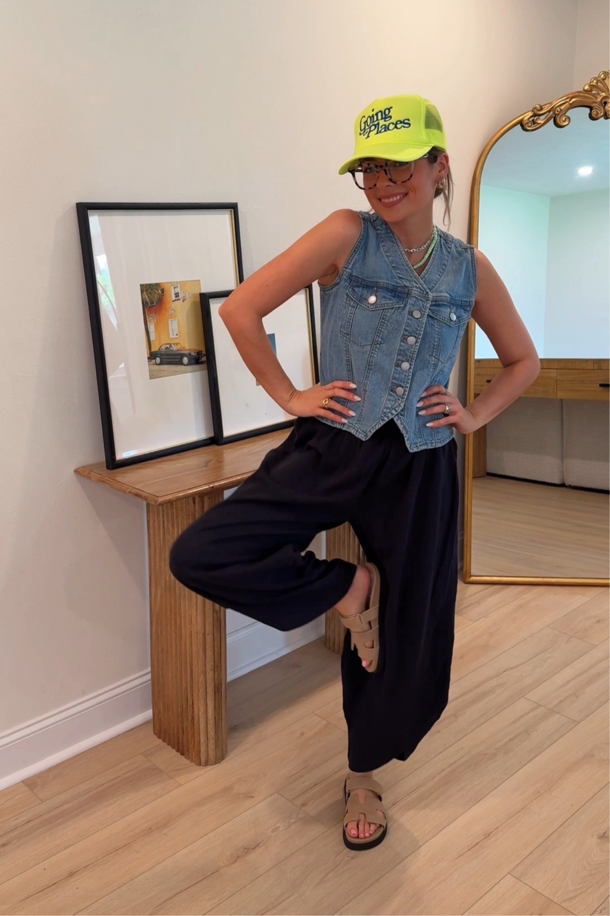 I’m wearing size xs in the vest, small in the pants and 7 in the sandals. Necklaces aren’t out yet but charms are so I linked those, hat is riff raff. Charlie15 will save you $$ 

#LTKFindsUnder100 #LTKStyleTip #LTKFindsUnder50