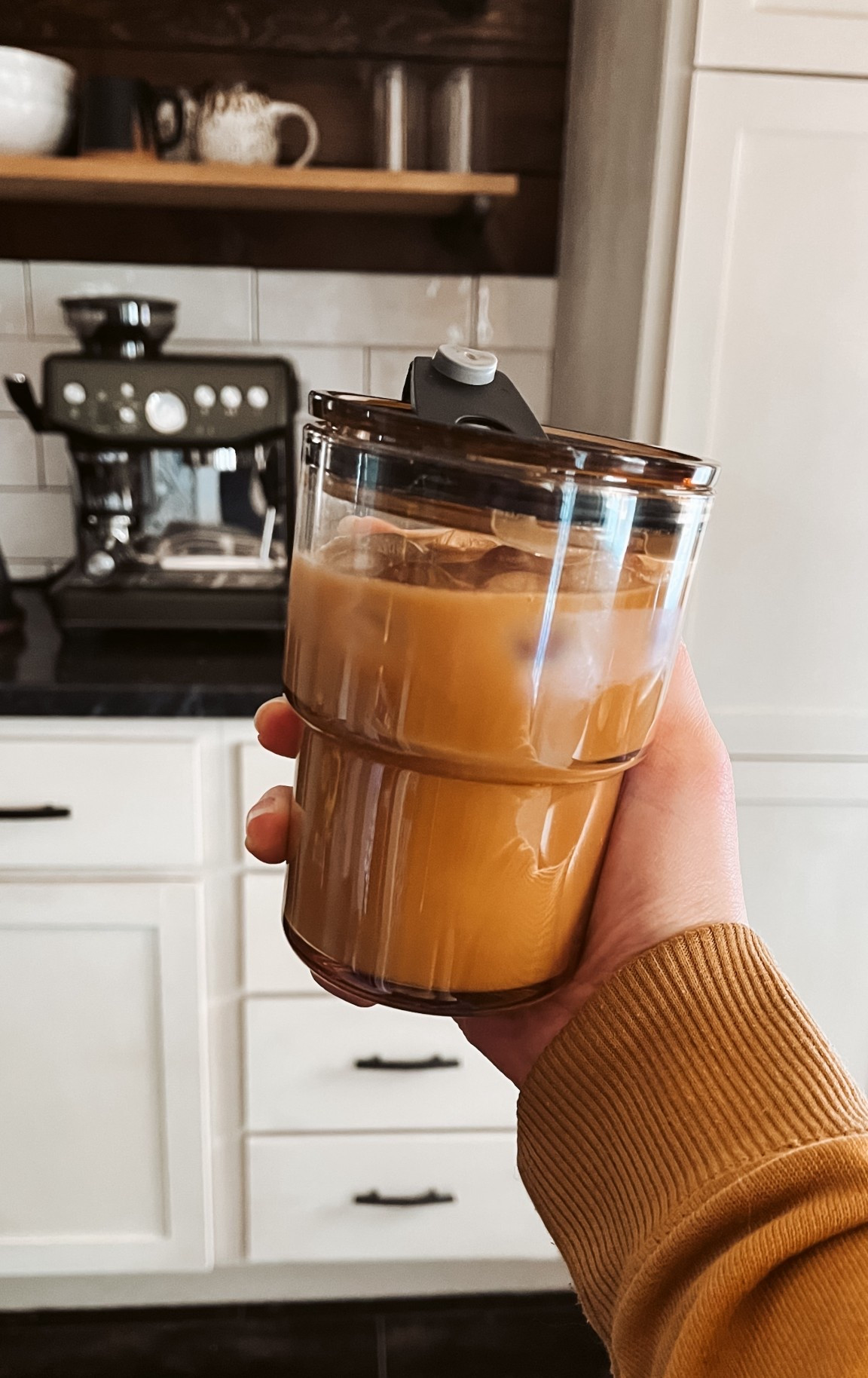 Forever obsessed with a 2:00 iced coffee + this travel iced coffee glass. 

The brown glass just makes this such an aesthetic coffee cup. 😍

#LTKHome #LTKdayinmylife