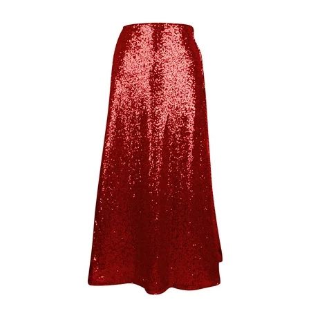 Top Drawer Long Red Sequin Skirt | Walmart (US)