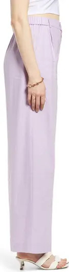 Open Edit Wide Leg Linen Blend Pants | Nordstrom | Nordstrom