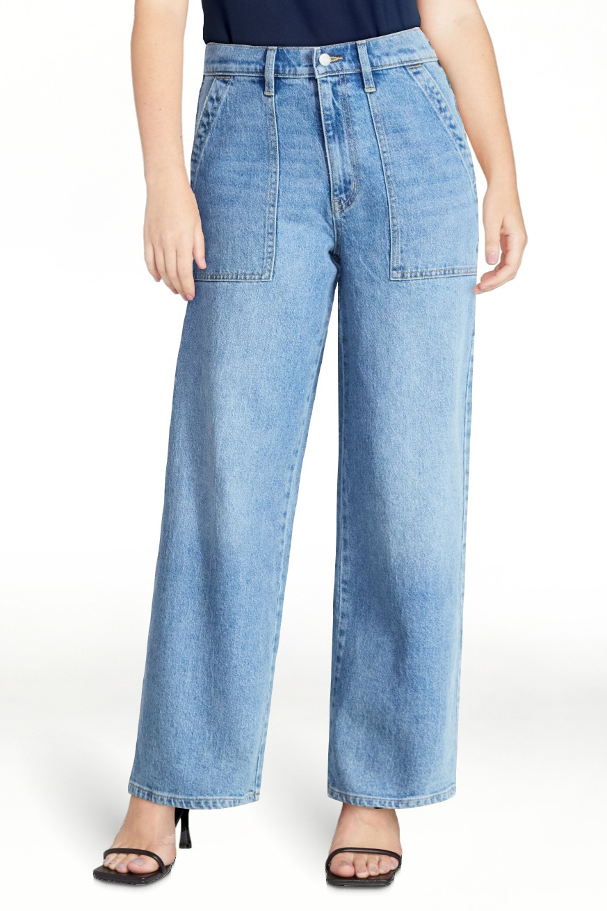 Time and Tru Women's Wide Leg Utility Trousers, 31" Inseam, Sizes 0-20 | Walmart (US)