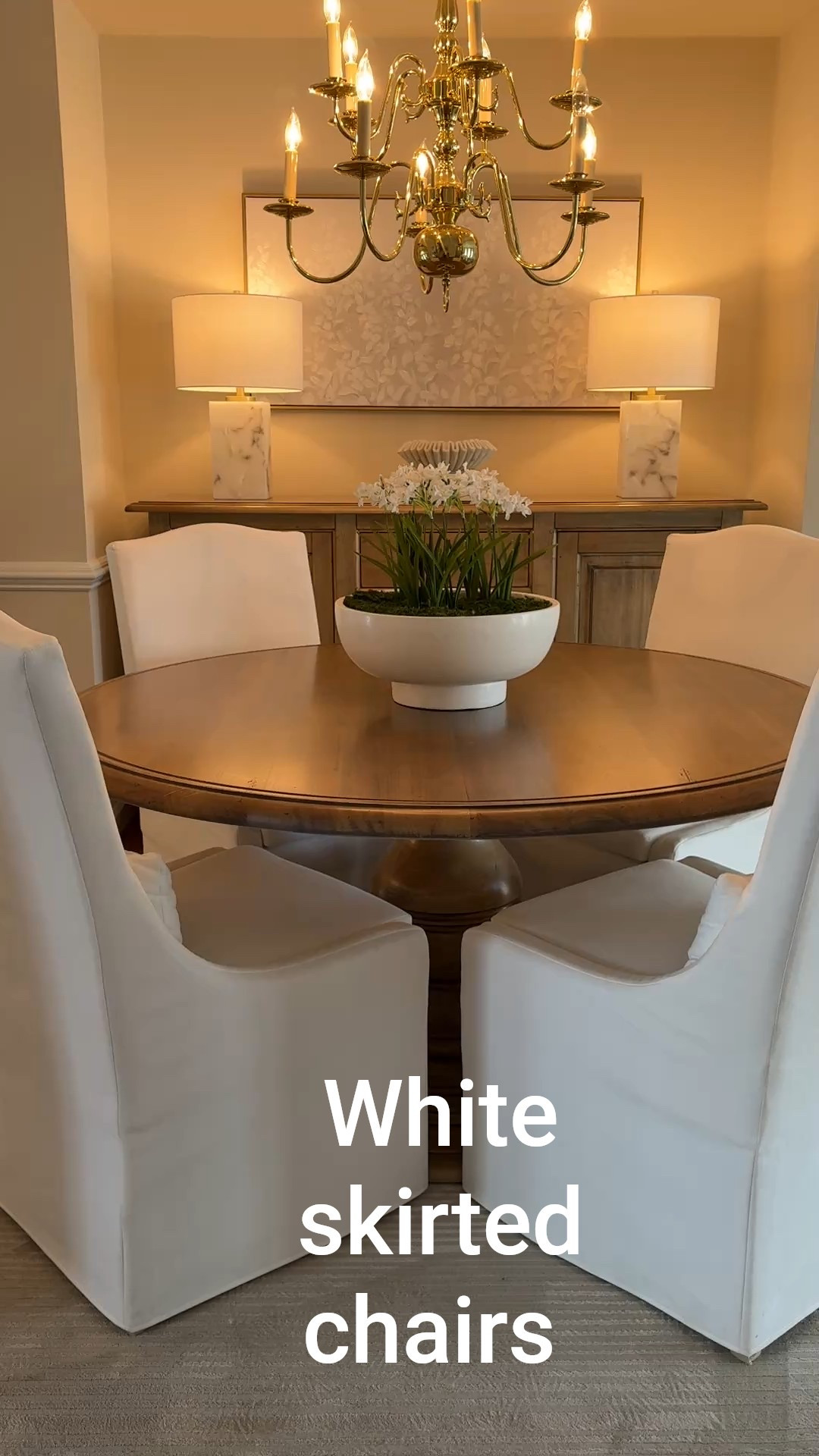 These skirted chairs give me all the warm fuzzies as I sit in my dining room each day enjoying the warmth of the space #diningroomchairs

#LTKHome #LTKFamily