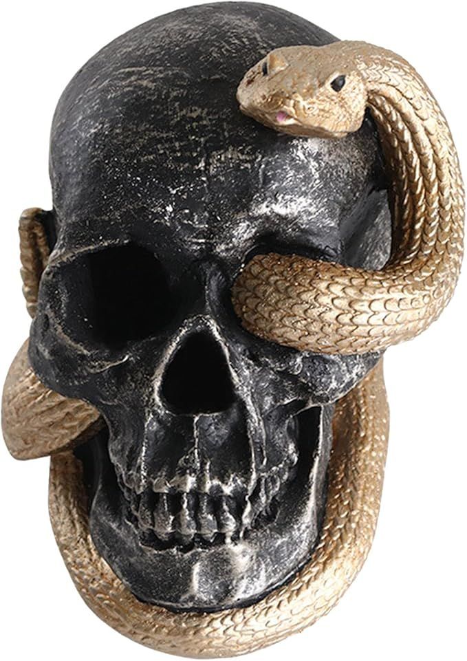 Halloween Skulls with LED Lights Realistic Looking Skulls Human Skeleton Head Skull Snake Across ... | Amazon (US)