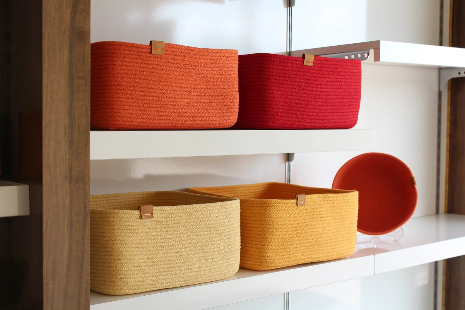 Square Cotton Rope Basket, Handmade Basket, Cotton Rope Organizer, Cotton Rope Kitchen Decor, Hou... | Etsy (US)