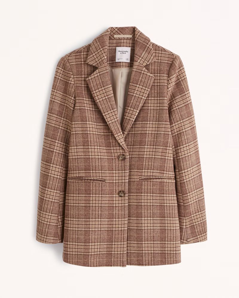 Women's Tweed Blazer Coat | Women's Coats & Jackets | Abercrombie.com | Abercrombie & Fitch (US)