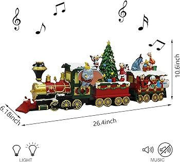 MOMENTS IN TIME 3 Pieces Christmas Holiday-Themed Train Set with LED Lights and Plays Music | Amazon (US)