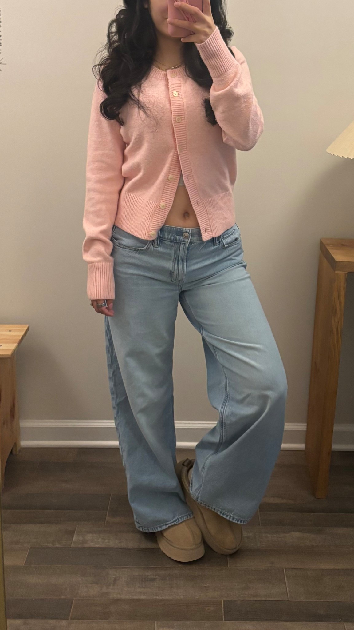 AE ultra low rise baggy wide leg jean ( 0 regular)