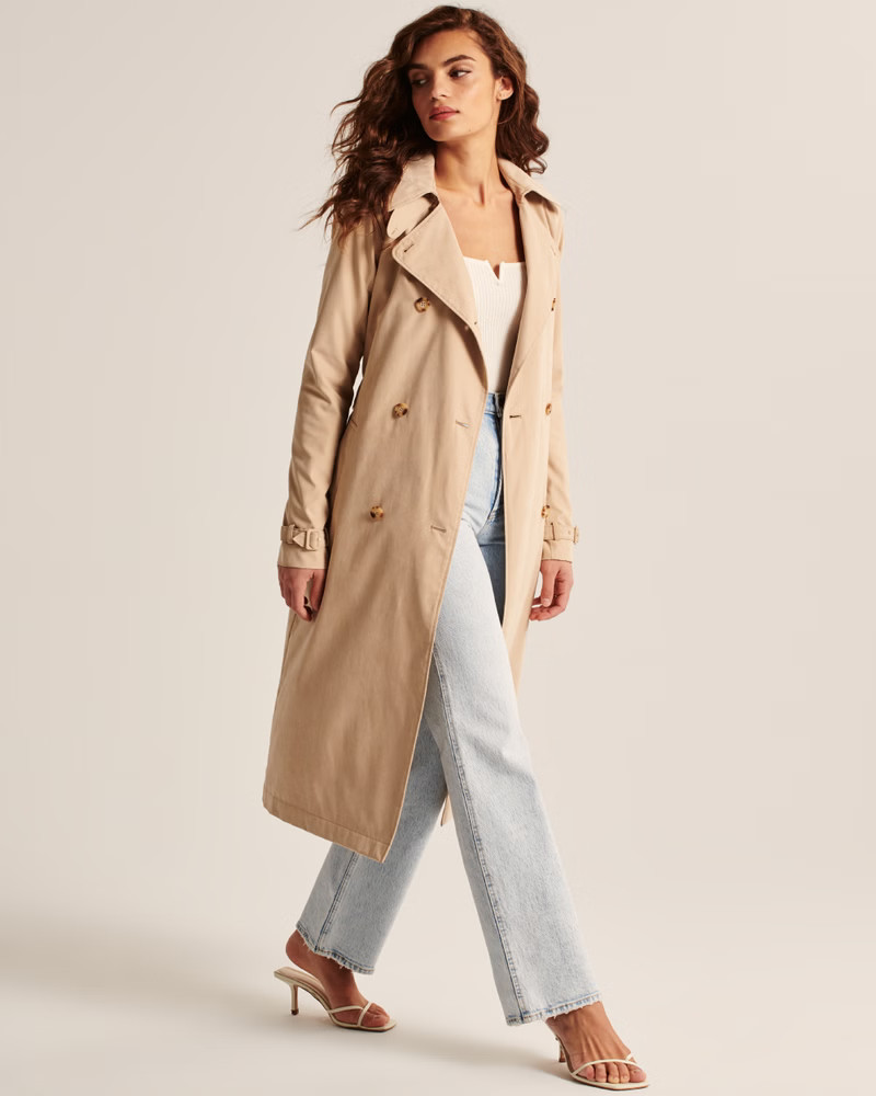 Calf-Length Trench Coat | Abercrombie & Fitch (US)