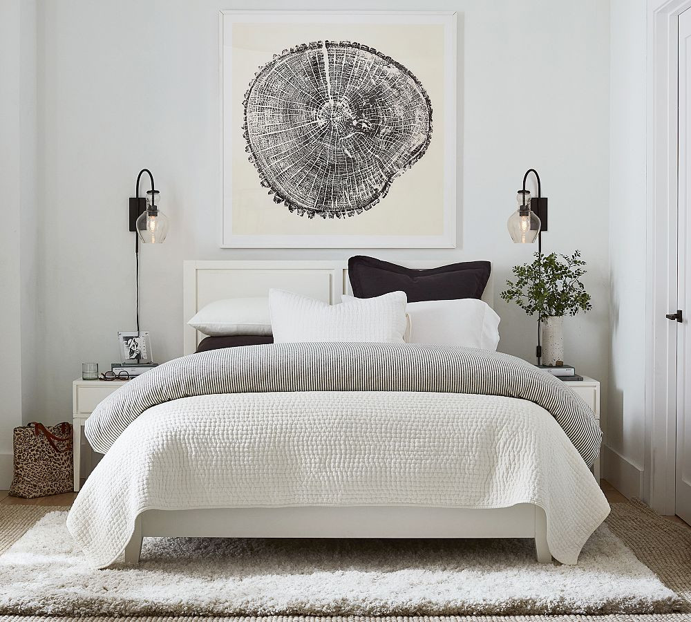 Pick-Stitch Handcrafted Cotton Linen Quilt & Shams | Pottery Barn (US)