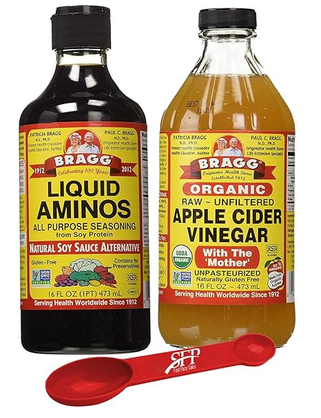 Bragg's Health Variety Pack: Bragg Organic Liquid Aminos 16 oz + Bragg's Apple Cider Vinegar Orga... | Amazon (US)