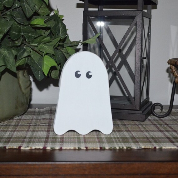 Ghost- Halloween Home Decor- Fall Wooden Painted Ghost for Mantle- Farmhouse Wood Decor- Rustic- ... | Etsy (US)