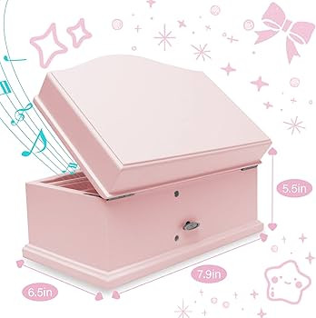 Wooden Ballerina Musical Jewelry Box with Mirror&Tassel Key for Girls,Musical Keepsake Box,Kid's ... | Amazon (US)