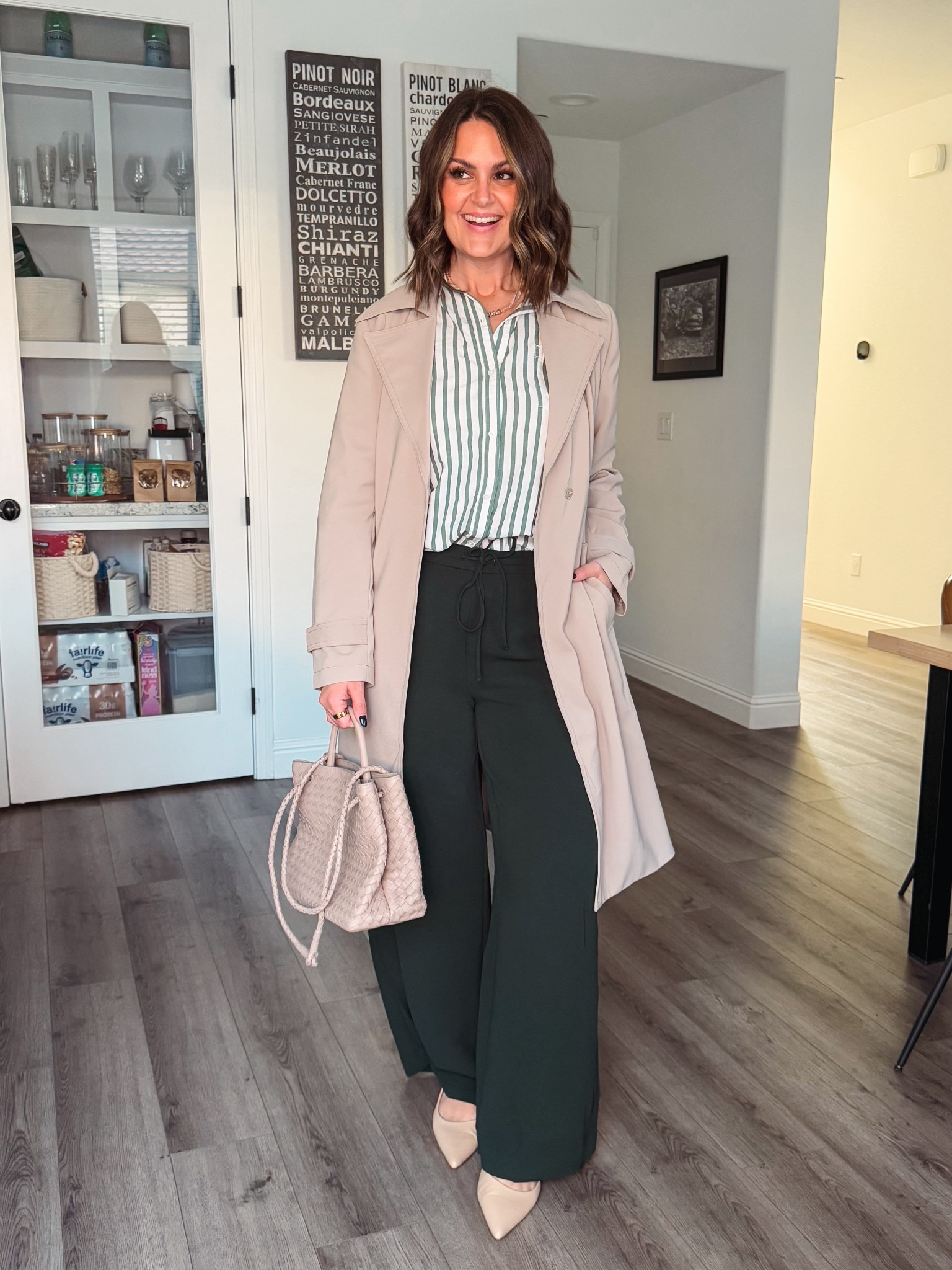 Fall outfit / business casual 

Pants, large
Shirt, large
Robe, xl
Shoes, 10 (true size)
Trench, large (amazing quality & weight)

Size 12, midsize, curvy style, mom style, office outfit, casual Friday, what to wear to work, workwear, trench coat 

#LTKMidsize #LTKStyleTip #LTKWorkwear