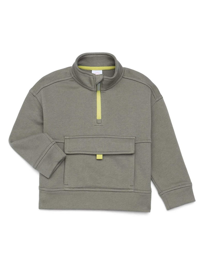 Wonder Nation Toddler Boys Quarter Zip Pullover, Sizes 12M-5T | Walmart (US)